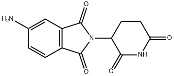 5-アミノ-2-(2,6-ジオキソピペリジン-3-イル)イソインドリン-1,3-ジオン 化学構造式