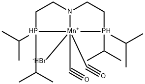 ブロモジカルボニル[ビス[2-(ジイソプロピルホスフィノ)エチル]アミン]マンガン(I) 化学構造式