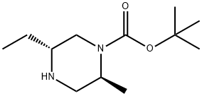 tert-butyl (2S,5R)-5-ethyl-2-methylpiperazine-1-carboxylate Structure