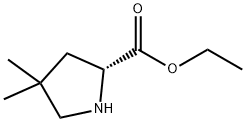 (R)-4,4-二甲基吡咯烷-2-羧酸乙酯 结构式