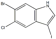 6-bromo-5-chloro-3-iodo-1H-indole,1934858-88-4,结构式