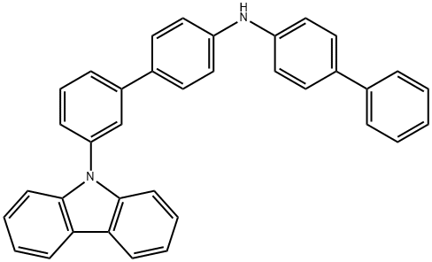 N-([1,1'-biphenyl]-4-yl)-3'-(9H-carbazol-9-yl)-[1,1'-biphenyl]-4-amine Structure