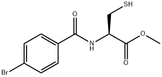 Methyl (4-bromobenzoyl)-L-cysteinate Struktur
