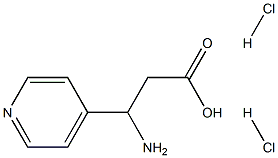 3-氨基-3-(吡啶-4-基)丙酸二盐酸 结构式