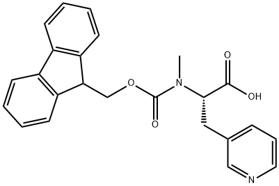 (2S)-2-({[(9H-fluoren-9-yl)methoxy]carbonyl}(methyl)amino)-3-(pyridin-3-yl)propanoic acid, 1979173-93-7, 结构式