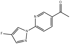 1-[6-(4-fluoro-1H-pyrazol-1-yl)-3-pyridinyl]Ethanone Struktur