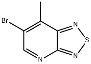 6-溴-7-甲基-[1,2,5]噻二唑并[3,4-B]吡啶, 2006278-02-8, 结构式