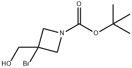 3-ブロモ-3-(ヒドロキシメチル)アゼチジン-1-カルボン酸TERT-ブチル 化学構造式