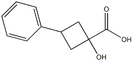 1-hydroxy-3-phenylcyclobutane-1-carboxylic acid Structure