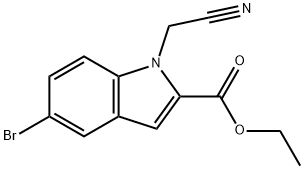 ethyl 5-bromo-1-(cyanomethyl)-1H-indole-2-carboxylate, 201809-30-5, 结构式