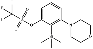 三氟甲磺酸3-吗啉基-2-(三甲基硅烷基)苯酯 结构式