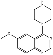 6-甲氧基-4-(1-	哌嗪)-喹唑啉, 205259-88-7, 结构式