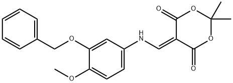 5-({[3-(benzyloxy)-4-methoxyphenyl]amino}methylene)-2,2-dimethyl-1,3-dioxane-4,6-dione,205448-28-8,结构式