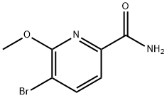 5-Bromo-6-methoxy-pyridine-2-carboxylic acid amide Struktur