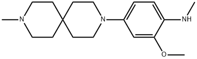 2-methoxy-N-methyl-4-{9-methyl-3,9-diazaspiro[5.5]undecan-3-yl}aniline Struktur