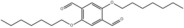 2,5-ビス(ヘプチルオキシ)テレフタルアルデヒド 化学構造式