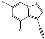 4-bromo-6-hydroxypyrazolo[1,5-a]pyridine-3-carbonitrile Struktur