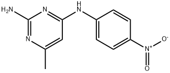 2,4-Pyrimidinediamine, 6-methyl-N4-(4-nitrophenyl)- Struktur