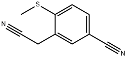 3-(cyanomethyl)-4-(methylthio)benzonitrile Structure