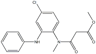 methyl 3-[[4-chloro-2-(phenylamino)phenyl]methylamino]-3-oxopropanoate. Structure