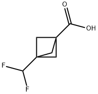 3-(difluoromethyl)bicyclo[1.1.1]pentane-1-carboxylic acid Structure