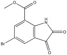 methyl 5-bromo-2,3-dioxo-2,3-dihydro-1H-indole-7-carboxylate Structure