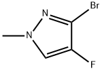 3-bromo-4-fluoro-1-methyl-1H-pyrazole Struktur