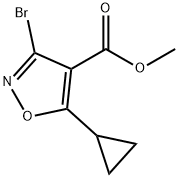 3-溴-5-环丙基异噁唑-4-甲酸甲酯 结构式