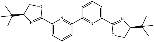 6,6'-双((S)-4-(叔丁基)-4,5-二氢噁唑-2-基)-2,2'-联吡啶,2093382-71-7,结构式