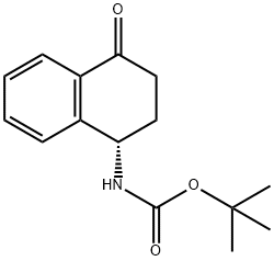Carbamic acid, N-[(1S)-1,2,3,4-tetrahydro-4-oxo-1-naphthalenyl]-, 1,1-dimethylethyl ester Struktur