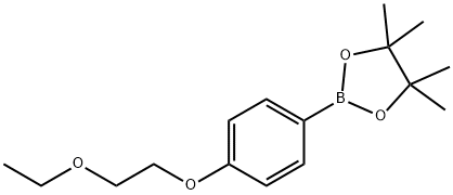 2-[4-(2-乙氧基乙氧基)苯基]-4,4,5,5-四甲基-1,3,2-二氧杂硼环戊烷, 2096997-06-5, 结构式