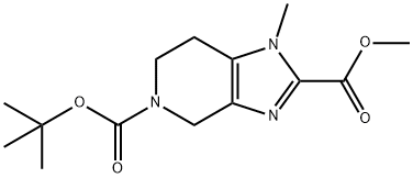 5H-Imidazo[4,5-c]pyridine-2,5-dicarboxylic acid, 1,4,6,7-tetrahydro-1-methyl-, 5-(1,1-dimethylethyl) 2-methyl ester Struktur