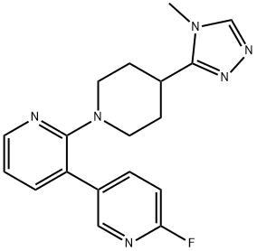 3-(6-fluoropyridin-3-yl)-2-[4-(4-methyl-4H-1,2,4-triazol-3-yl)piperidin-1-yl]pyridine|SEN177;SEN 177