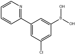 3-(Pyridin-2-yl)-5-chlorophenylboronic acid, 2118958-67-9, 结构式