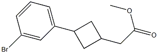 methyl 2-(3-(3-bromophenyl)cyclobutyl)acetate Structure