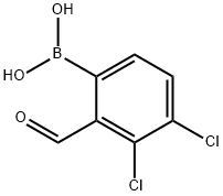 3,4-Dichloro-2-formylphenylboronic acid Struktur