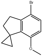 4'-溴-7'-甲氧基-2',3'-二羟基螺[环丙烷-1,1'-茚] 结构式