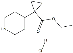 ethyl 1-(piperidin-4-yl)cyclopropane-1-carboxylate hydrochloride,2135648-85-8,结构式