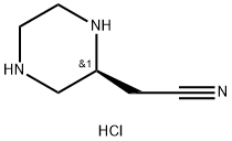 (S)-2-(piperazin-2-yl)acetonitrile dihydrochloride Structure