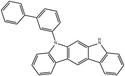 Indolo[2,3-b]carbazole, 5-[1,1'-biphenyl]-3-yl-5,7-dihydro Structure