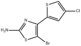 5-bromo-4-(4-chlorothiophen-2-yl)thiazol-2-amine Struktur
