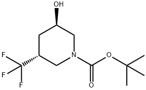 tert-butyl trans-3-hydroxy-5-(trifluoromethyl)piperidine-1-carboxylate,2165480-63-5,结构式