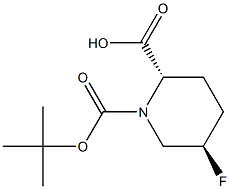 (2S,5R)-1-(tert-butoxycarbonyl)-5-fluoropiperidine-2-carboxylic acid 结构式