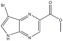 7-溴-5H-吡咯并[2,3-B]吡嗪-2-羧酸甲酯 结构式