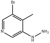3-bromo-5-hydrazinyl-4-methylpyridine 结构式