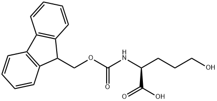 (2S)-2-({[(9H-fluoren-9-yl)methoxy]carbonyl}amino)-5-hydroxypentanoic acid, 2169956-19-6, 结构式