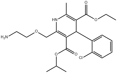 5-ethyl 3-isopropyl 2-((2-aminoethoxy)methyl)-4-(2-chlorophenyl)-6-methyl-1,4-dihydropyridine-3,5-dicarboxylate Struktur