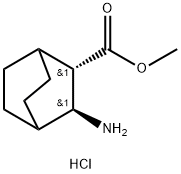 (2S,3S)-methyl 3-aminobicyclo[2.2.2]octane-2-carboxylate hydrochloride Struktur