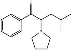 1-Pentanone, 4-methyl-1-phenyl-2-(1-pyrrolidinyl)- Struktur