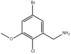 5-bromo-2-chloro-3-methoxy-Benzenemethanamine 结构式